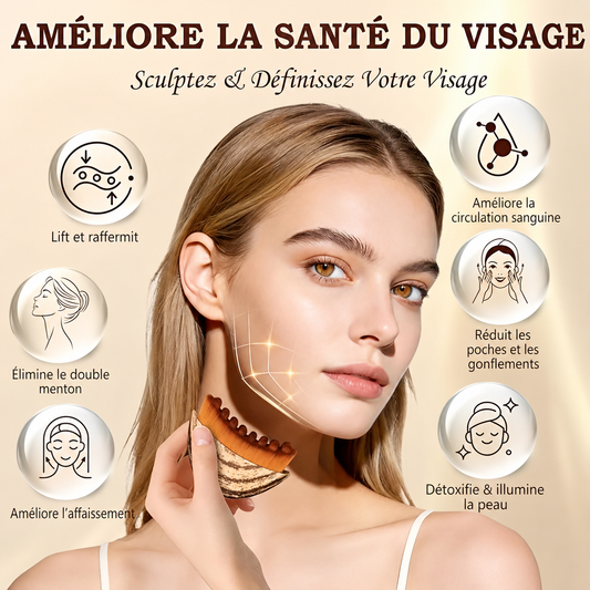 Brosse Sculptante Visage – Drainage Lymphatique & Effet Lifting
