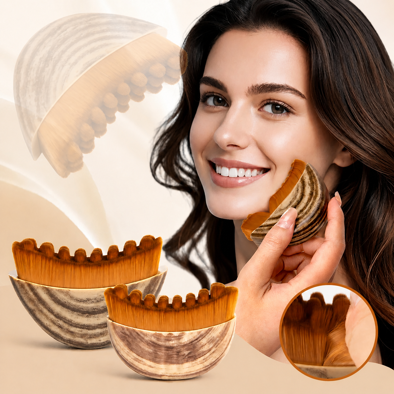 Brosse Sculptante Visage – Drainage Lymphatique & Effet Lifting